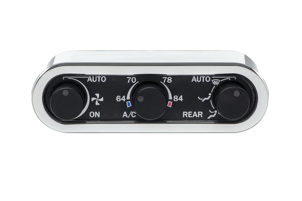 DCC DIGITAL CLIMATE CONTROL VINTAGE AIR GEN IV & V 3KNOB HORIZONTAL BLACK AL