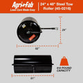 STEEL TOW ROLLER 24IN X 48IN 910 LB CAPACITY BLACK