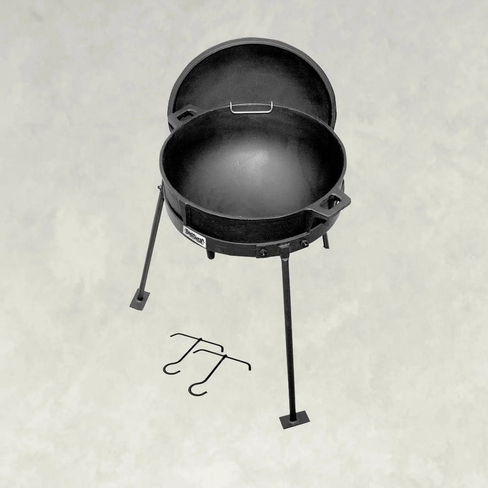 10GAL JAMBALAYA KETTLE CAST IRON LID AND STAND