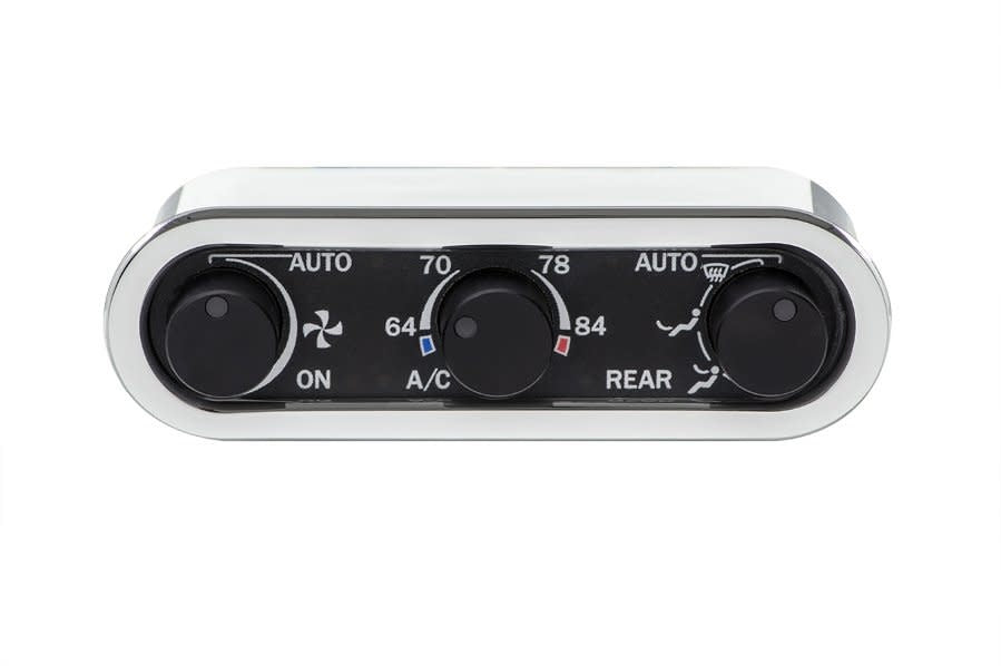 DCC DIGITAL CLIMATE CONTROL VINTAGE AIR GEN IV & V 3KNOB HORIZONTAL SILVER A
