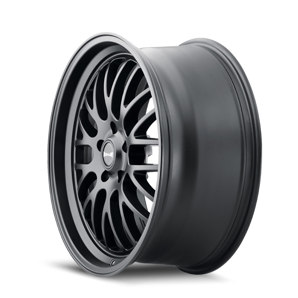 Ridler 607 22x10.5 / 5x115 BP / 25mm Offset / 72.62mm Hub Matte Black Wheel