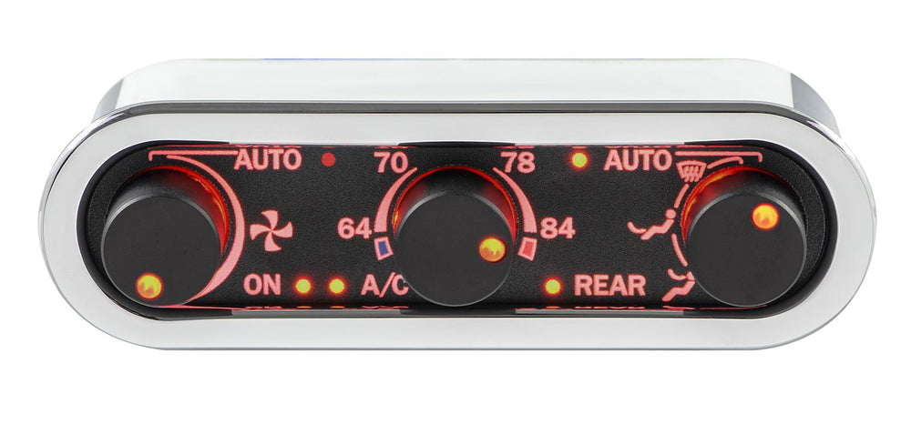 DCC DIGITAL CLIMATE CONTROL VINTAGE AIR GEN IV & V 3KNOB HORIZONTAL BLACK AL