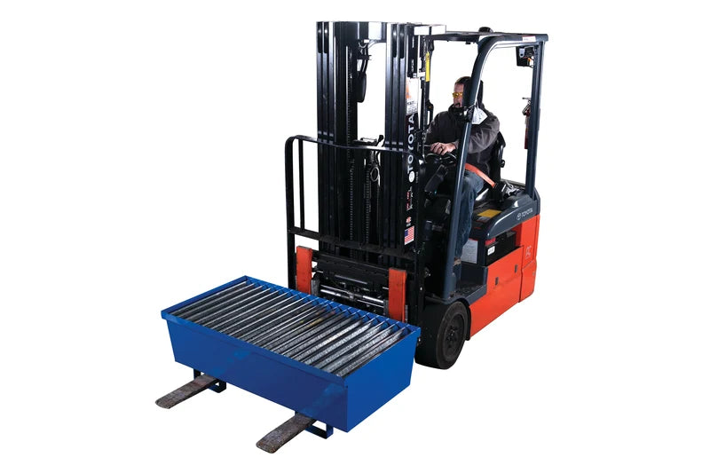 2 DRUM PALLET W/ DRAIN YELLOW