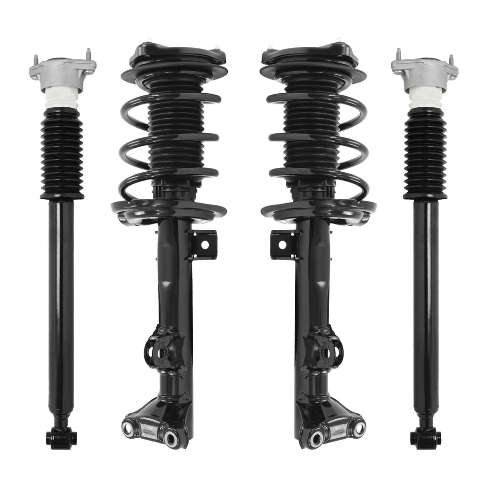 Unity Automotive 2 Front Complete Strut Assemblies 2 Rear Shock Absorbers 4-11750-254870-001