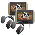 9 IN HEADREST MONITOR SYSTEM W/ DVD PLAYER
