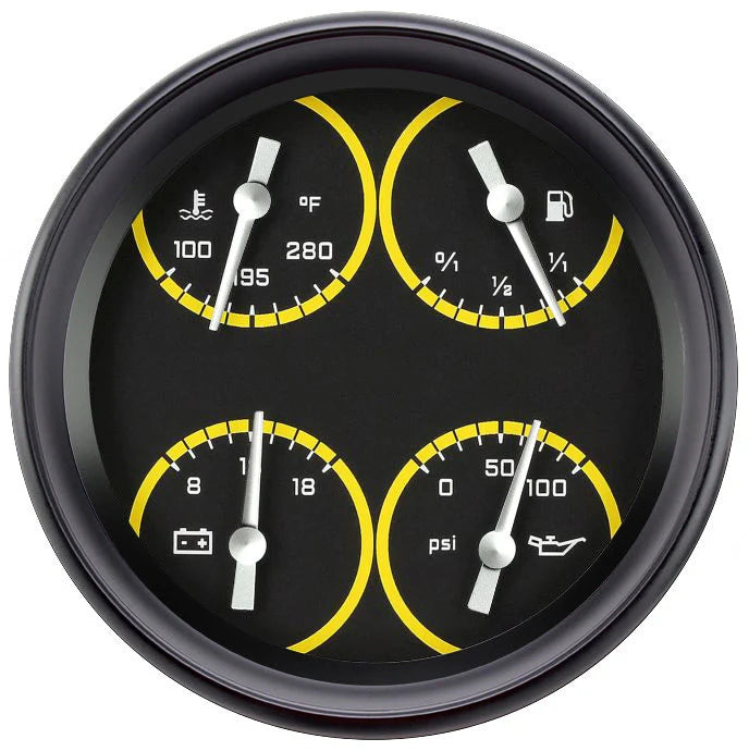Classic Instruments AUTO CROSS YELLOW 5IN QUAD 0-30 AX31YBPF
