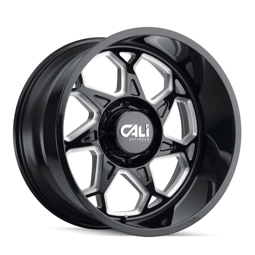 SEVENFOLD (9111) GLOSS BLACK/MILLED SPOKES 20X9 6-139.7 0mm 106mm