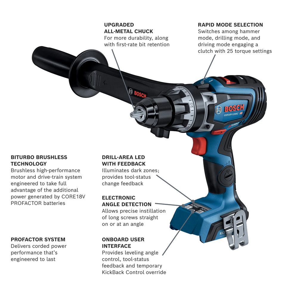 18V PROFACTOR BRUSHLESS CONNECTEDREADY BRUTE TOUGH 1/2 IN. DRILL/DRIVER BARE TO