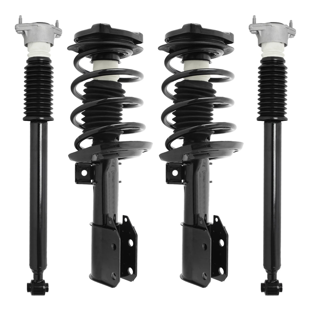 Unity Automotive 2 Front Complete Strut Assemblies 2 Rear Shock Absorbers 4-11480-254870-001