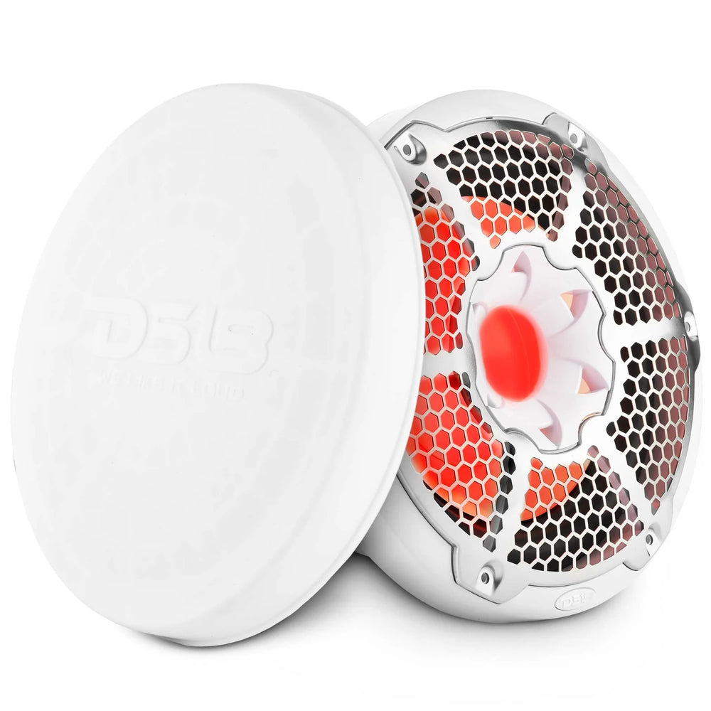 DS18 Subwoofer & Enclosure 10in 300 Watts RMS 4 ohm SVC White