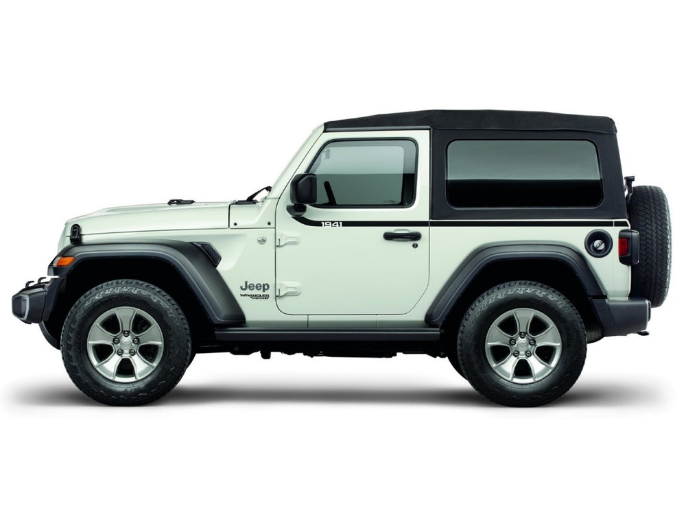 18C WRANGLER 2DR 1941 SWOOSH BODYSIDE GRAPHIC LOW GLOSS BLACK