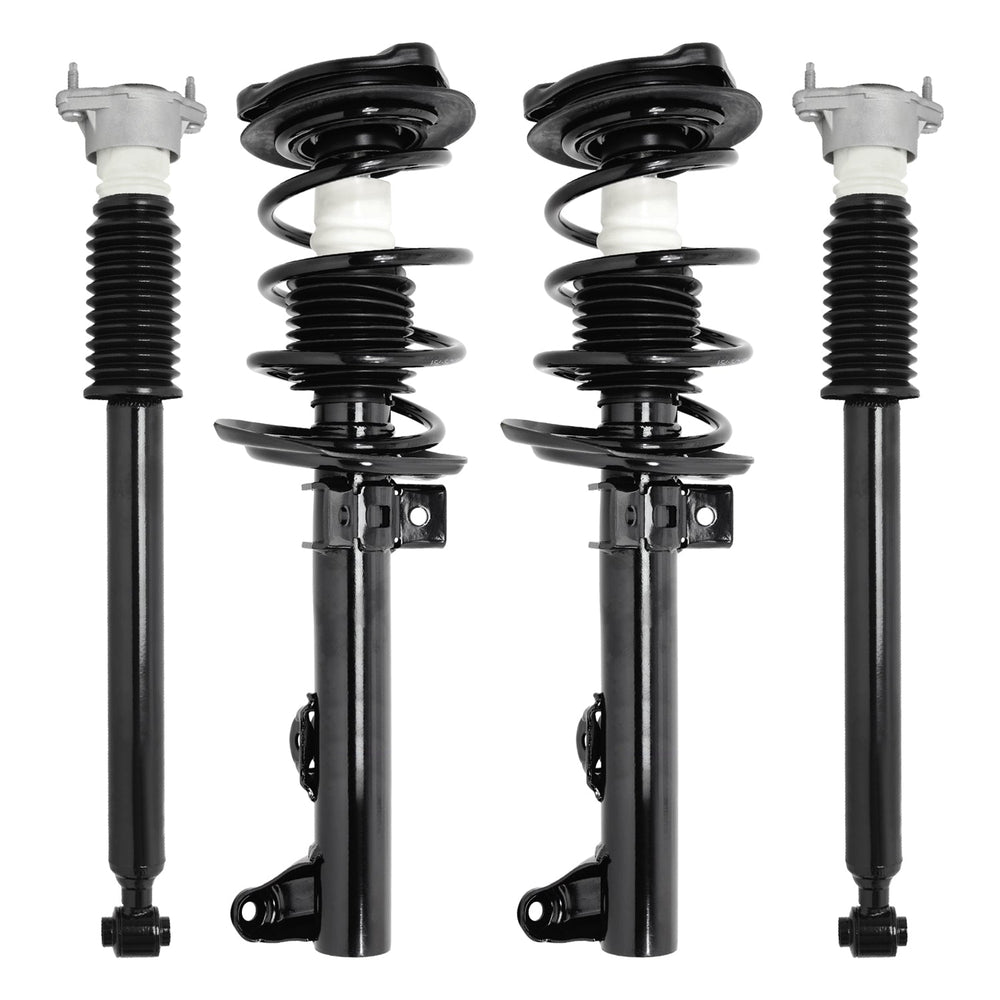 Unity Automotive 2 Front Complete Strut Assemblies 2 Rear Shock Absorbers 4-11470-254870-001