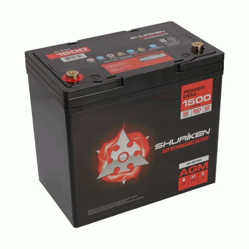 1500W 60AMP HOURS COMPACT SIZE AGM 12V BATTERY