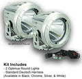 OPTIMUS ROUND CHROME 1 10W LED 10 DEG NARROW 2 LIGHT KIT
