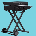 CHARBROIL 22IN PERFORMANCE SERIES FOLDING CART 2 BURNER PORTABLE PROPANE GAS GRIDDLE