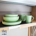 TABLEWARE SET DOLOMIT GREEN + METAL