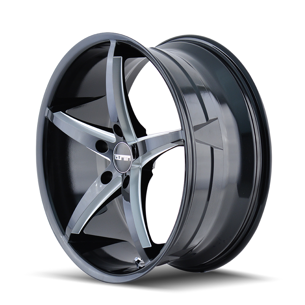 TR70 (3270) BLACK/MILLED SPOKES 20X8.5 5-112 30MM 66.56MM