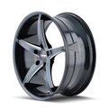 TR70 (3270) BLACK/MILLED SPOKES 20X8.5 5-112 30MM 66.56MM