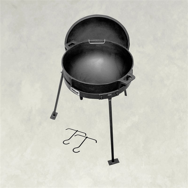 5GAL JAMBALAYA KETTLE CAST IRON LID AND STAND
