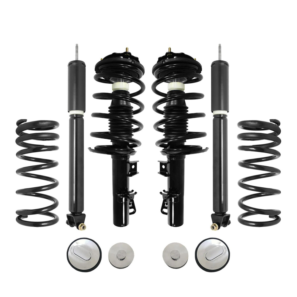 Unity Automotive 2 Front Complete Strut Assemblies 2 Rear Shock Absorbers 2 Coil Springs 2 Top Mounts 2 Bottom Mounts 4-61690c-KIT