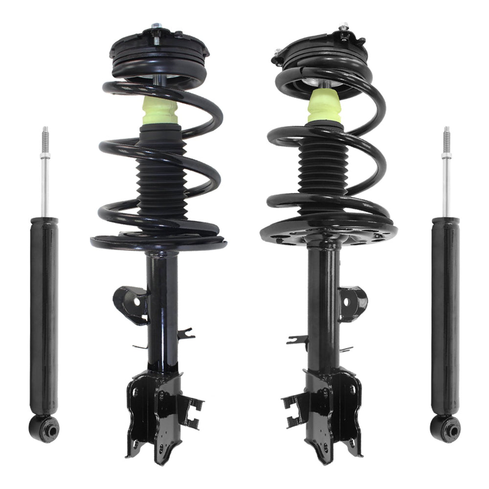Unity Automotive 2 Front Complete Strut Assemblies 2 Rear Shock Absorbers 4-13651-253620-001