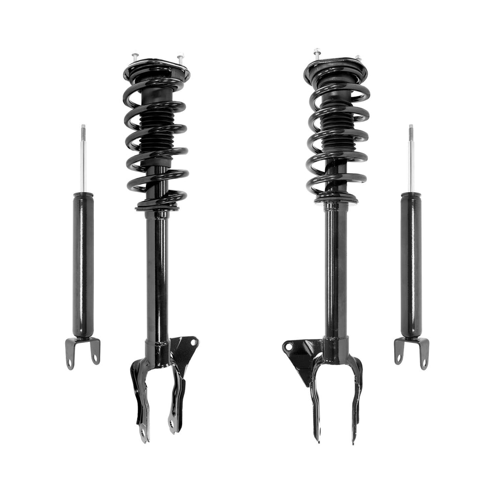 Unity Automotive 2 Front Complete Strut Assemblies 2 Rear Shock Absorbers 4-13501-256500-001