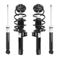 Unity Automotive 2 Front Complete Strut Assemblies 2 Rear Shock Absorbers 4-13611-253390-001