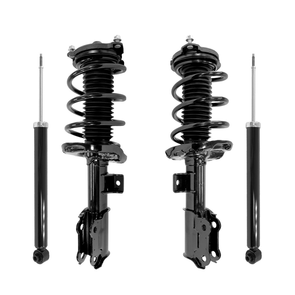 Unity Automotive 2 Front Complete Strut Assemblies 2 Rear Shock Absorbers 4-13621-259450-001