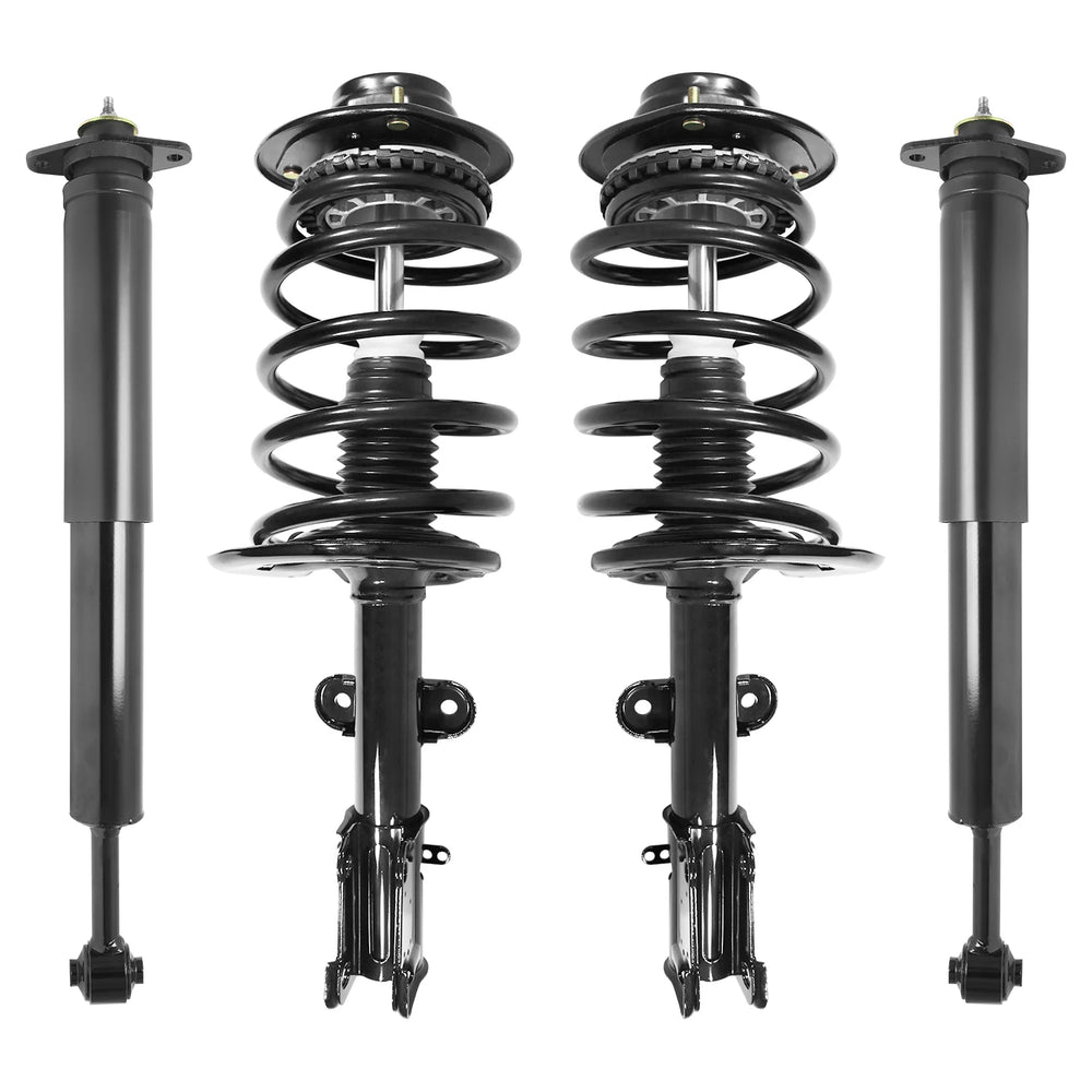 Unity Automotive 2 Front Complete Strut Assemblies 2 Rear Shock Absorbers 4-11173-253060-001