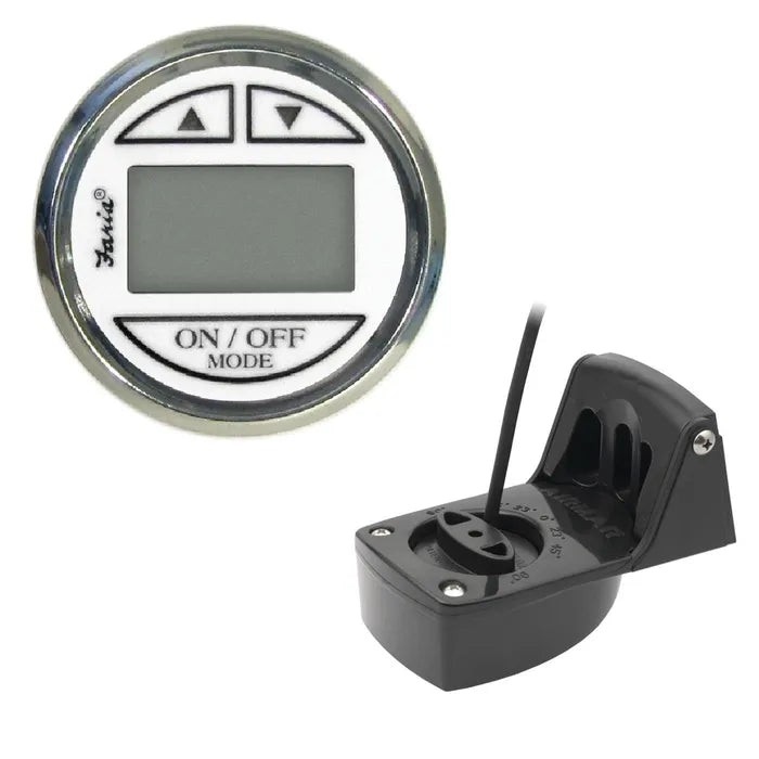 FARIA CHESAPEAKE DIGITAL DEPTH SOUNDER GAUGE WHITE