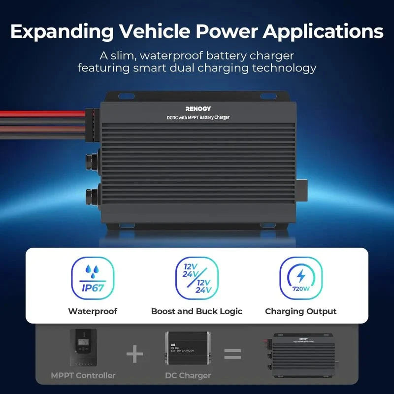 2V/24V IP67 50A DC-DC MPPT CHARGER