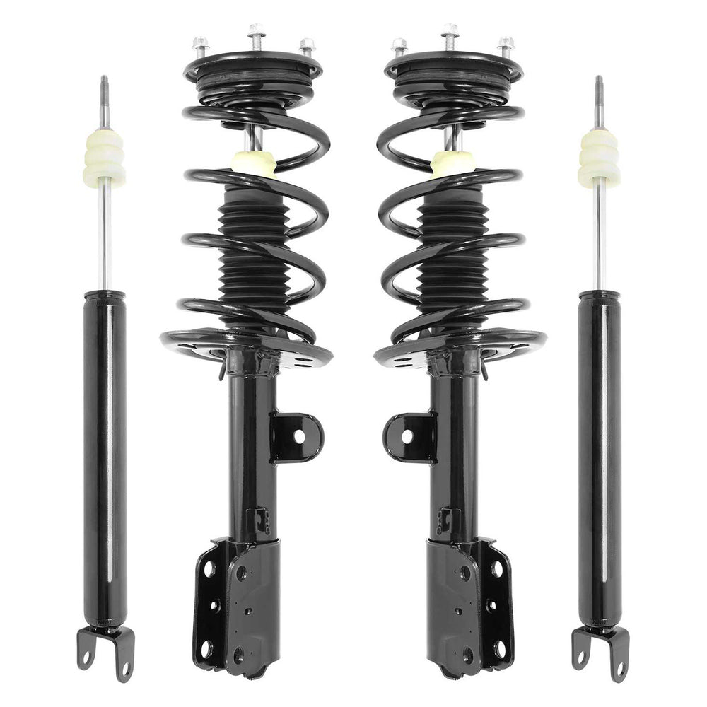Unity Automotive 2 Front Complete Strut Assemblies 2 Rear Shock Absorbers 4-13115-259140-001