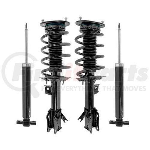 Unity Automotive 2 Front Complete Strut Assemblies 2 Rear Shock Absorbers 4-13521-252240-001