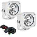 OPTIMUS SQUARE WHITE 1 10W LED 60 DEG FLOOD 2 LIGHT KIT