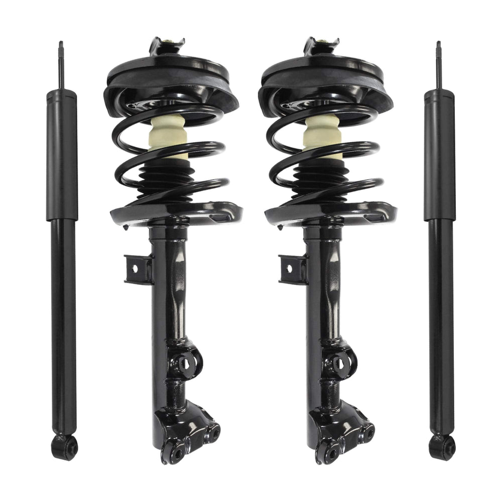 Unity Automotive 2 Front Complete Strut Assemblies 2 Rear Shock Absorbers 4-11730-257090-001