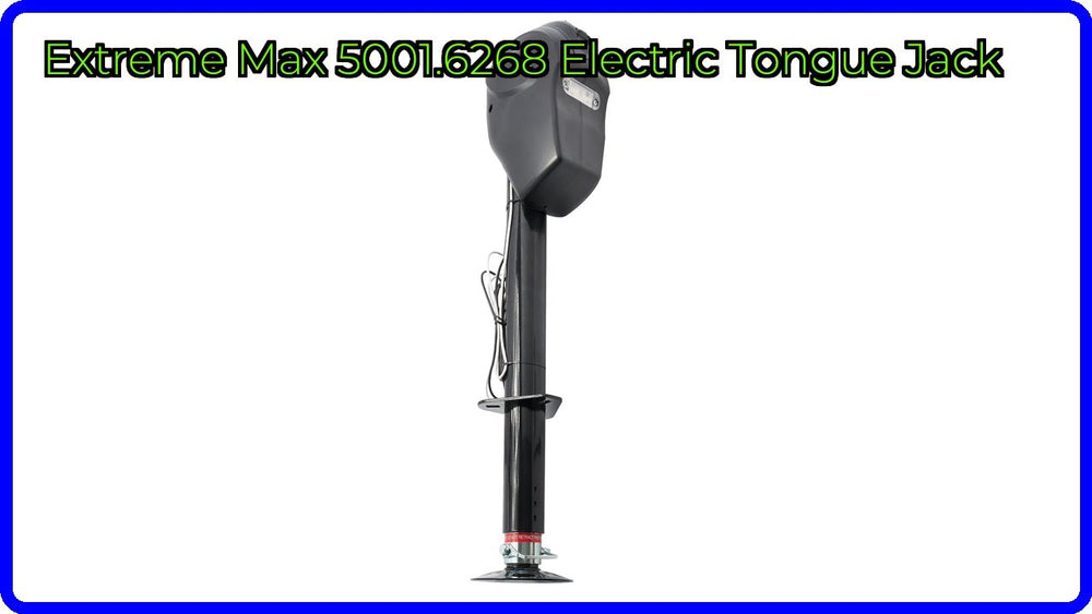 POWER AFRAME ELECTRIC TONGUEJACK 5000 LB BLACK W/GROUND