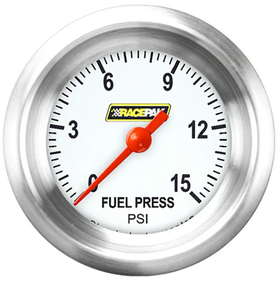 Classic Instruments 2 1/8 RACEPAK WHITE FUEL PRESSURE 15PSI RP145WAPF