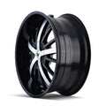 ESSENCE (364) GLOSS BLACK/MACHINED FACE 20X8.5 5-112/5-120 35MM 72.56MM
