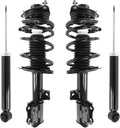 Unity Automotive 2 Front Complete Strut Assemblies 2 Rear Shock Absorbers 4-11168-259950-001