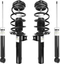 Unity Automotive 2 Front Complete Strut Assemblies 2 Rear Shock Absorbers 4-11168-259950-001