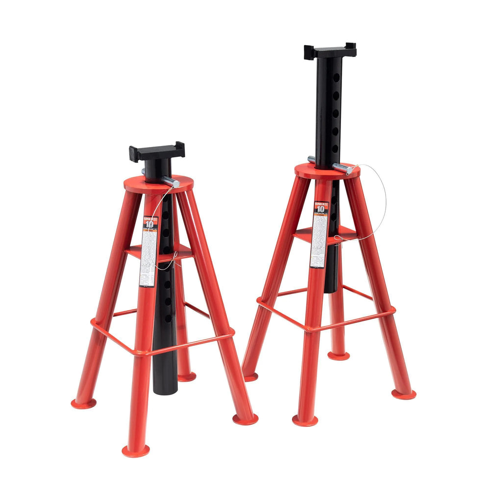 10 TON HIGH HEIGHT PIN TYPE JACK STANDS PAIR