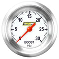 Classic Instruments 2 1/8 RACEPAK WHITE BOOST 30 PSI RP142WAPF