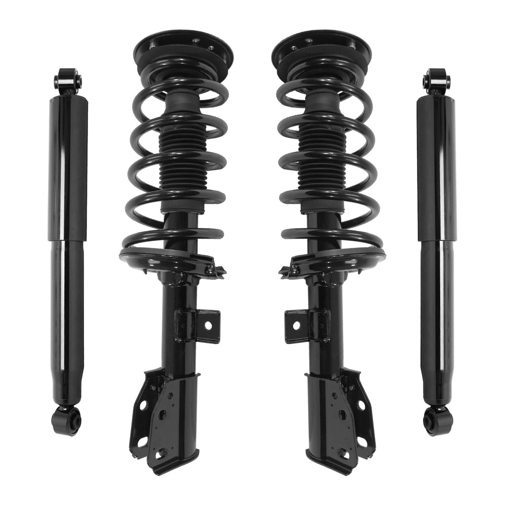 Unity Automotive 2 Front Complete Strut Assemblies 2 Rear Shock Absorbers 4-13101-251140-001