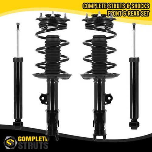 Unity Automotive 2 Front Complete Strut Assemblies 2 Rear Shock Absorbers 4-13901-254190-001