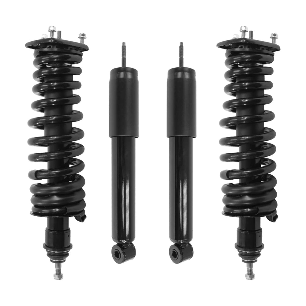 Unity Automotive 2 Front Shock Absorbers 2 Rear Complete Strut Assemblies 4-257130-15290-001