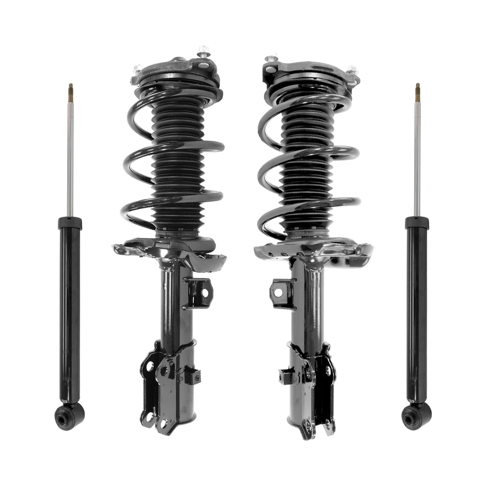 Unity Automotive 2 Front Complete Strut Assemblies 2 Rear Shock Absorbers 4-13583-259430-001