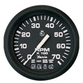 FARIA EURO TACH 7000 RPM GAUGE (GAS) W/SYSTEMCHECK IND. J/E BLACK