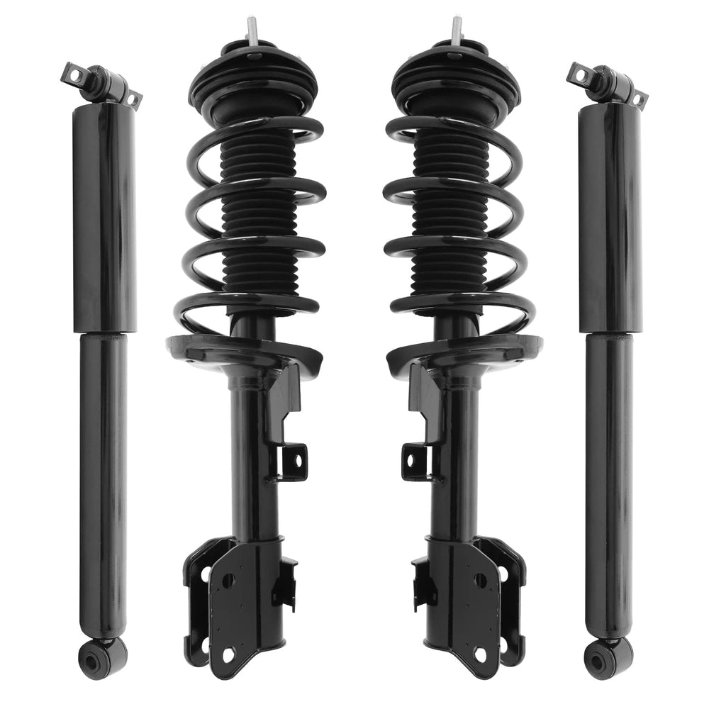 Unity Automotive 2 Front Complete Strut Assemblies 2 Rear Shock Absorbers 4-11907-250050-001