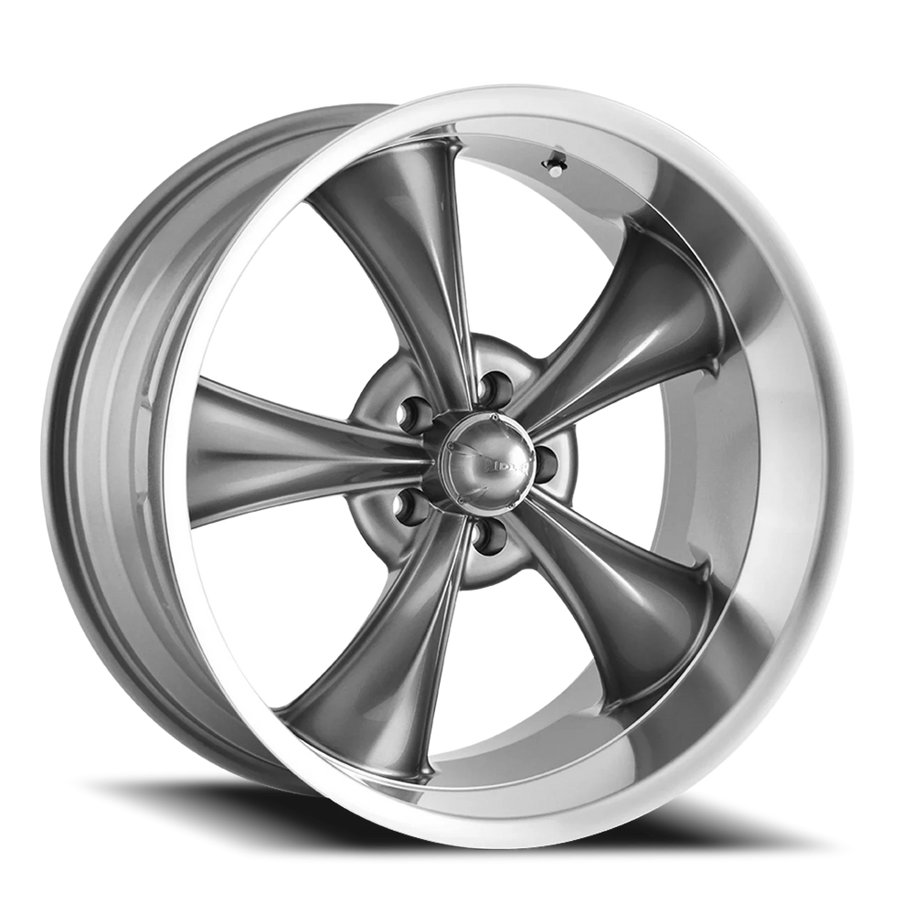 Ridler 695 18x8 / 5x114.3 BP / 0mm Offset / 83.82mm Hub Gloss Grey Machined Wheel