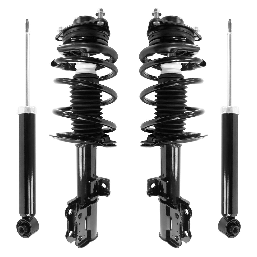 Unity Automotive 2 Front Complete Strut Assemblies 2 Rear Shock Absorbers 4-11163-259950-001